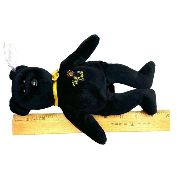 Ty Beanie Baby Babies THE END Plush Black Teddy Bear RETIRED Stuffed Toy Animal - Picture 10 of 11